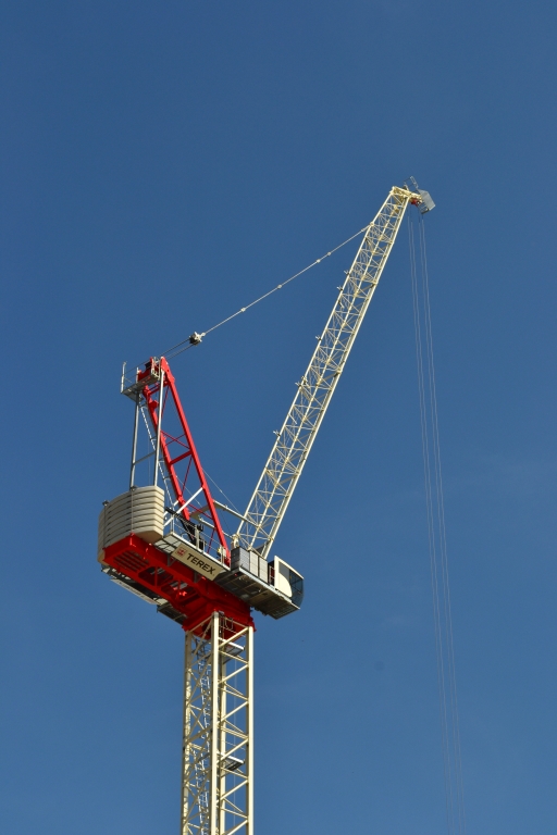 Terex's CTL 272-18 luffing jib tower crane features a 10% increase in jib length over the previous class model